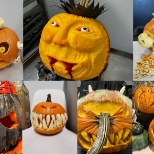 Halloween 2022 Pumpkin Carving Contest Winners!  Our employees getting creative and spooky!