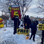 One Team at work in the snow