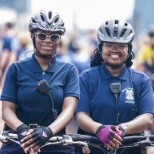 Officer duties are varied, as shown by two BPD members on bicycles during a special event.