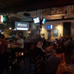 Busy trivia night at the pub.