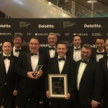 Leadership Team celebrating awarded the Deloitte Best Managed Awards