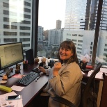 Recruiter Barb Maxey at the office.