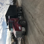 One of Langille's roll of trucks ready to deliver a bin